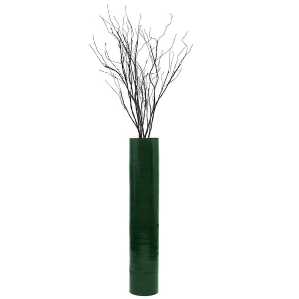 Uniquewise Tall Decorative Contemporary Bamboo Display Floor Vase Cylinder Shape, 30 Inch Green QI004157.GN - main